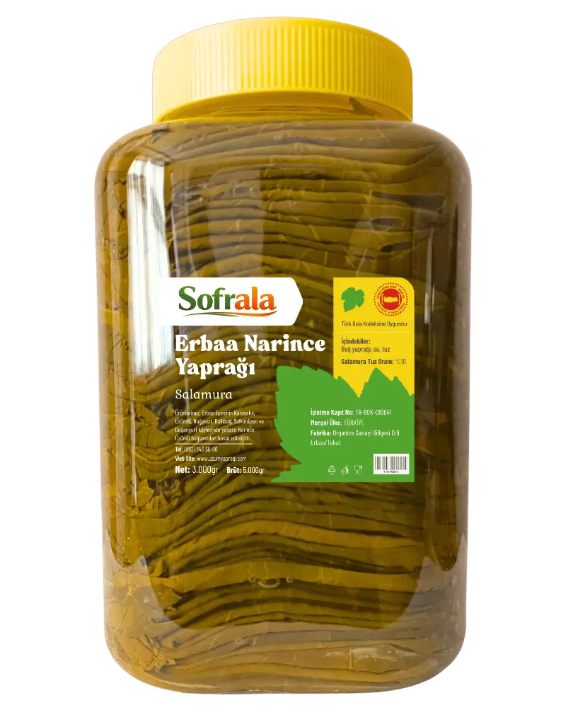 Tokat Erbaa Salamura Üzüm Yaprağı - Net 3kg Pet